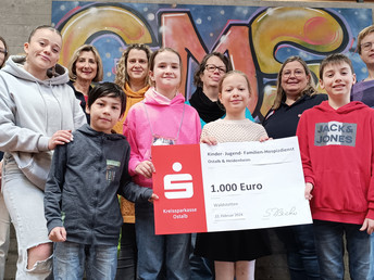 Spendenscheckübergabe an den Kinder- und Jugendhospizdienst Ostalb-Heidenheim