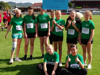 Mädchenmannschaft der GMS Waldstetten bei Landesfinale Jugend trainiert für Olympia Leichtathletik in Oberkirch